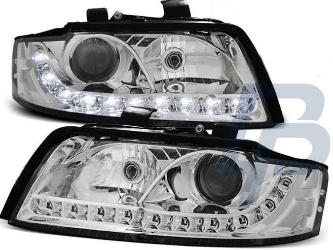 HEADLIGHTS AUDI A4 10.00-10.04 DAYLIGHT CHROME - 2