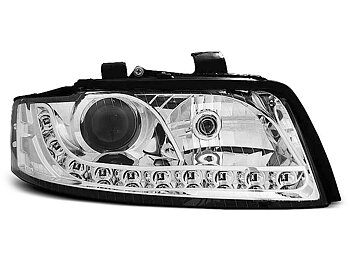 HEADLIGHTS AUDI A4 10.00-10.04 DAYLIGHT CHROME