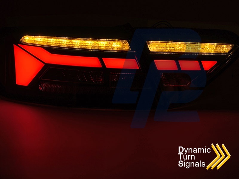 LED Bar Tail Lights Black Sequential for Audi A5 11-16 OEM Bulb - 2