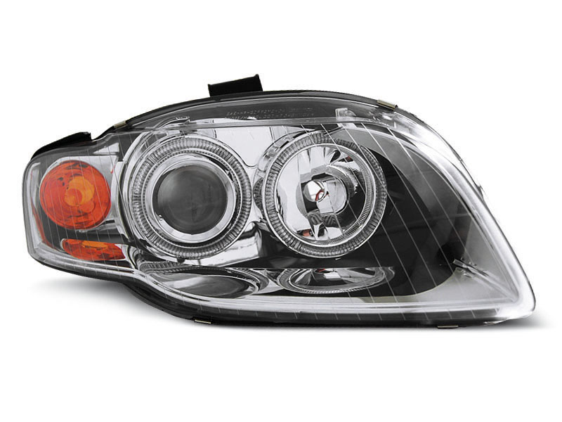 HEADLIGHTS AUDI A4 B7 11.04-03.08 ANGEL EYES CHROME