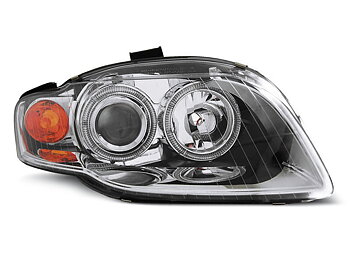 HEADLIGHTS AUDI A4 B7 11.04-03.08 ANGEL EYES CHROME