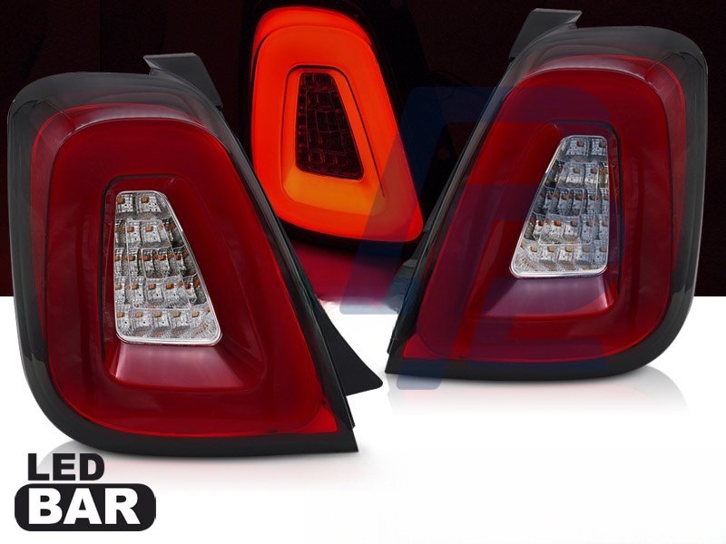 Tail Lights for Fiat 500 2015–2020 Red LED Bar - 5