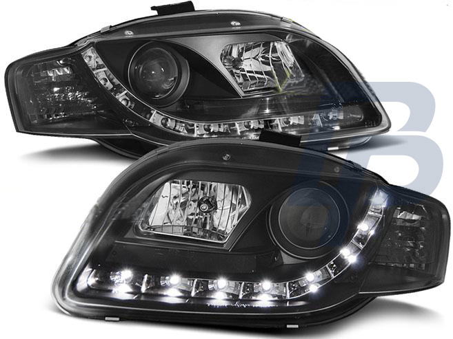 HEADLIGHTS AUDI A4 B7 11.04-03.08 DAYLIGHT BLACK - 2