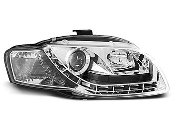 HEADLIGHTS AUDI A4 B7 11.04-03.08 DAYLIGHT CHROME