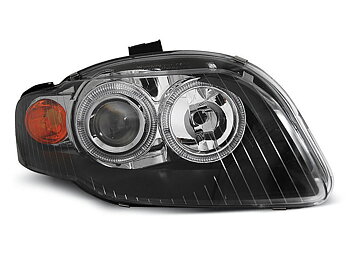 HEADLIGHTS AUDI A4 B7 11.04-03.08 ANGEL EYES BLACK