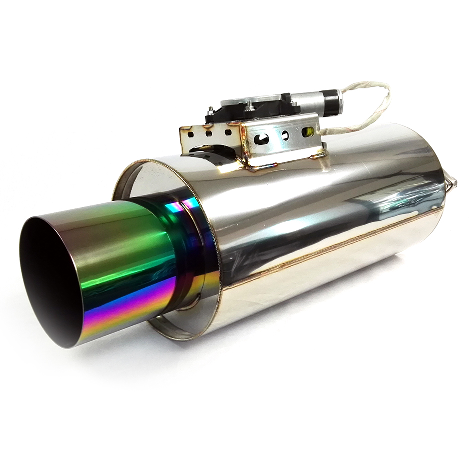 REMOTE CONTROL EXHAUST MUFFLER WITH VALVE 2.5" TITANIUM TIP