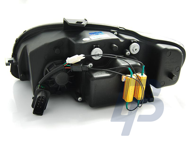 STRÅLKASTARE AUDI A4 B7 11.04-03.08 LED TUBE LIGHTS SVARTA - 2