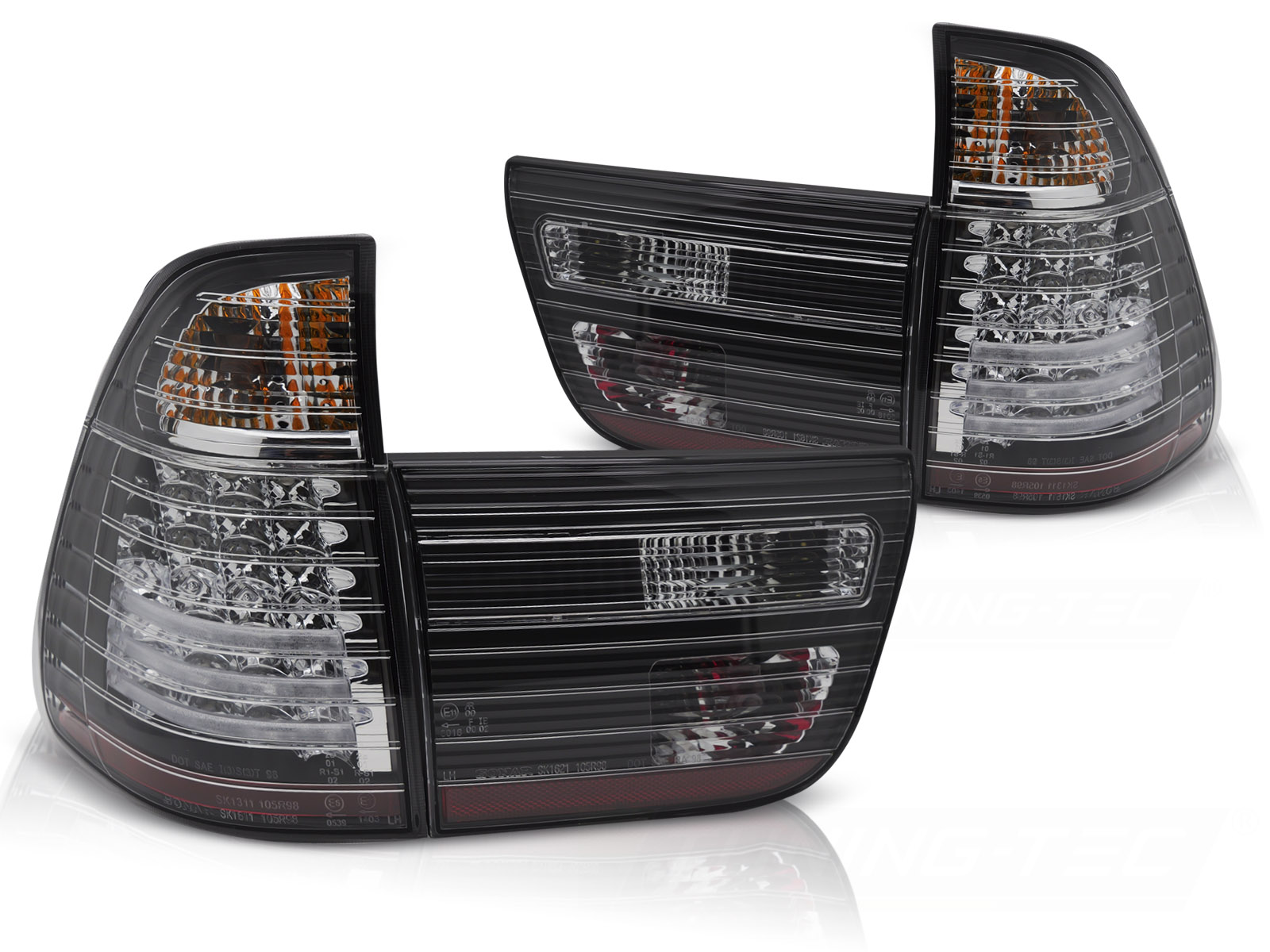 LED-BAKLYKTOR SVART TILL BMW X5 E53 1999-2003