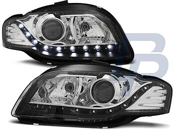 HEADLIGHTS AUDI A4 B7 11.04-03.08 DAYLIGHT BLACK