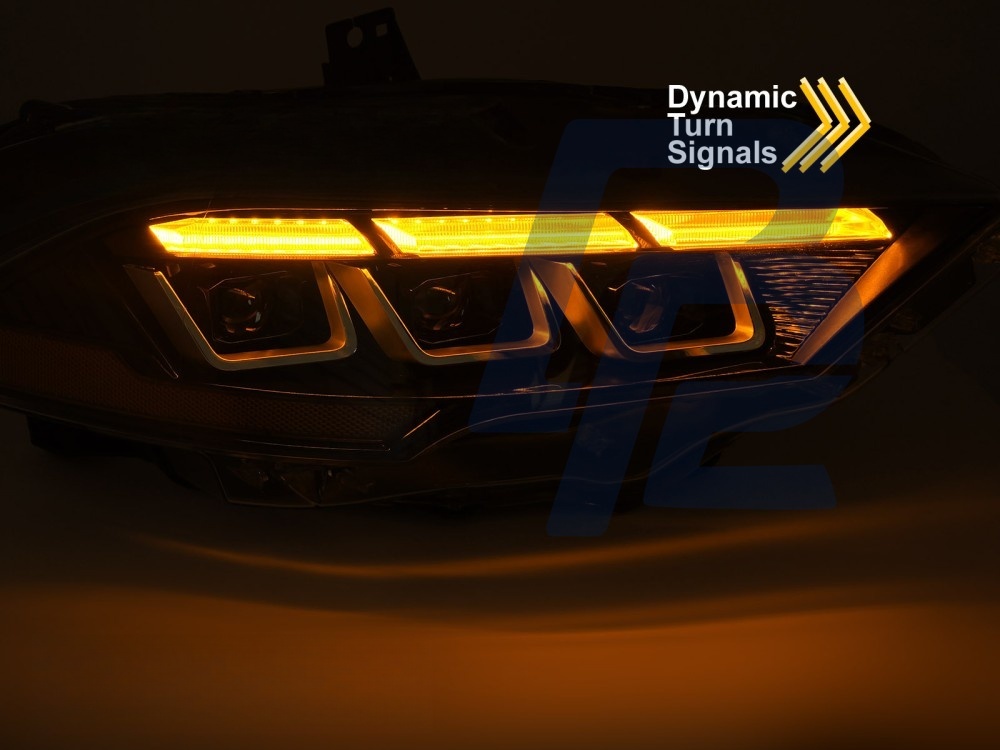 Headlights Black for Ford Mustang 2018–2021 - 3
