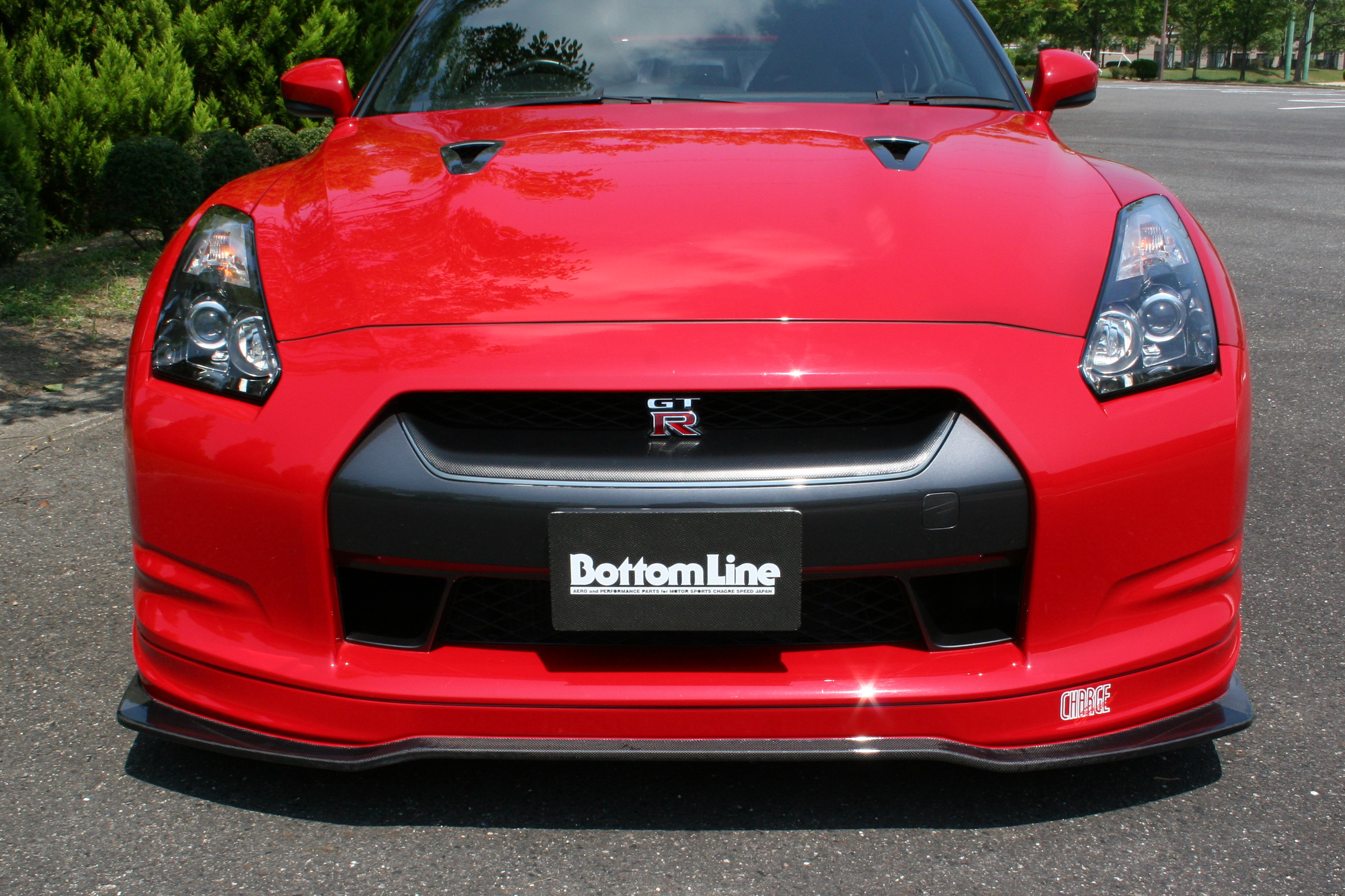 NISSAN GTR R35 07-10 BOTTOMLINE FRONT SPOILER (FRP BLACK) - 3