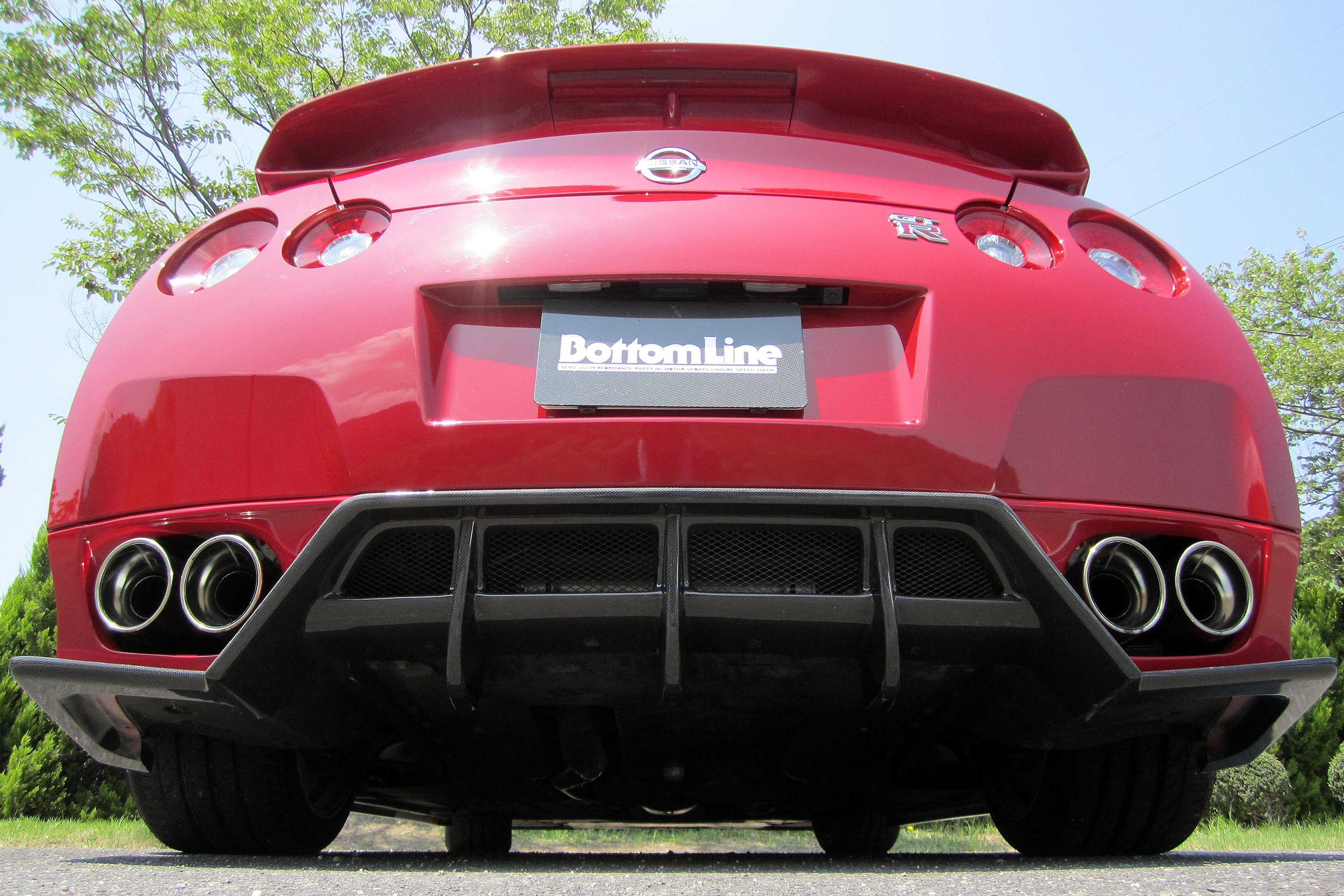 NISSAN GTR R35 07-10 BOTTOMLINE DIFFUSER (FRP BLACK) - 3