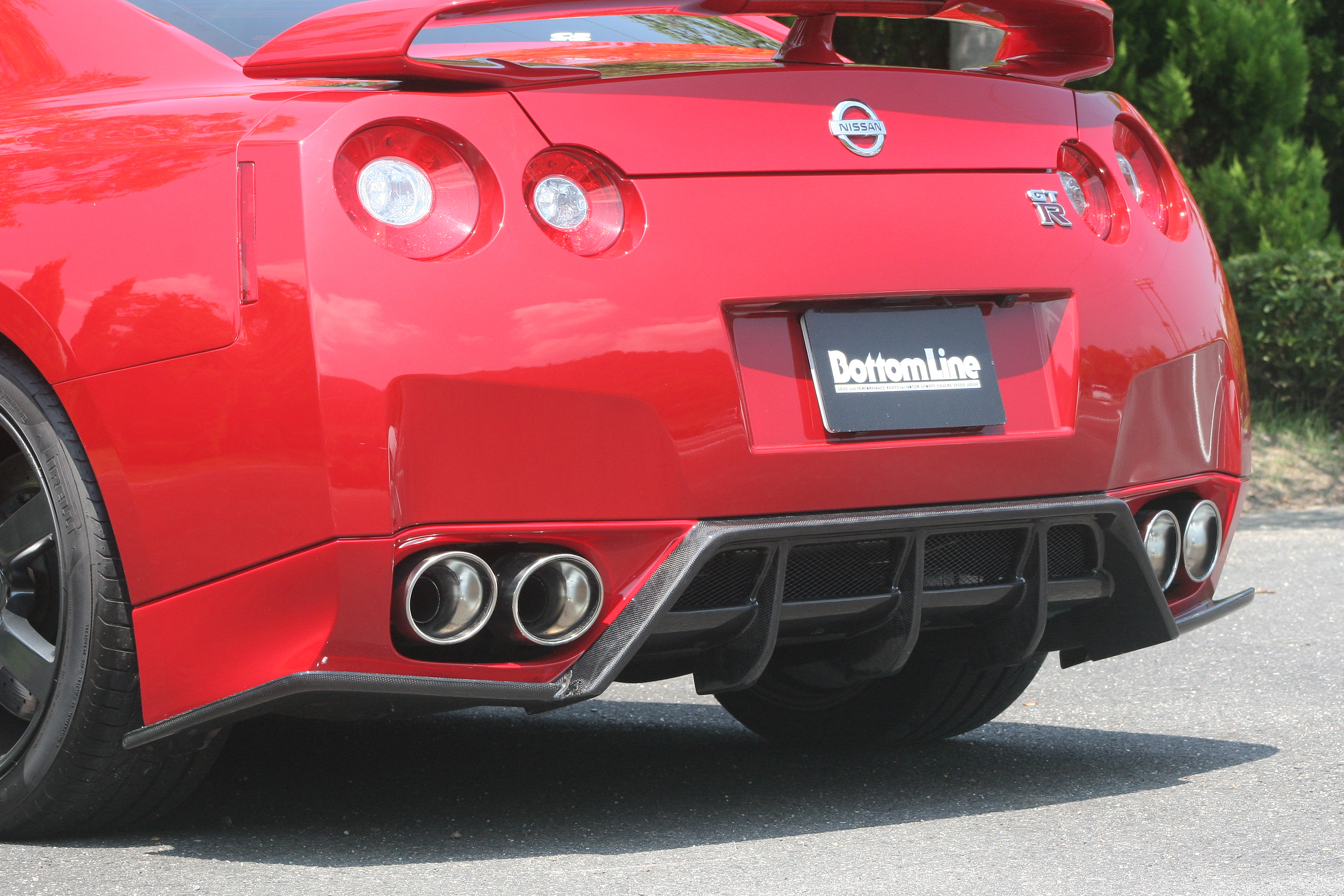 NISSAN GTR R35 07-10 BOTTOMLINE DIFFUSER (FRP BLACK) - 2