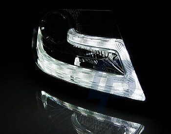 HEADLIGHTS AUDI A4 B8 04.08-11 TRU DRL CHROME