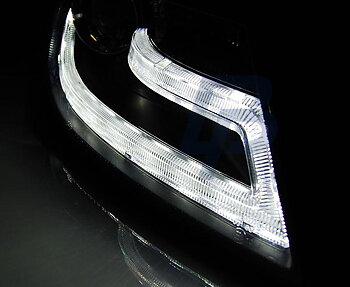 HEADLIGHTS AUDI A4 B8 04.08-11 TRU DRL BLACK HID XENON