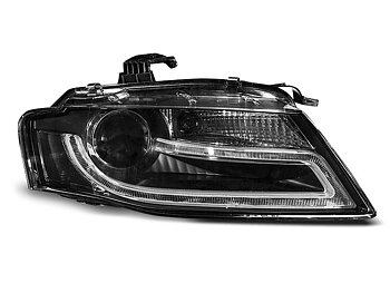 HEADLIGHTS AUDI A4 B8 04.08-11 TRU DRL BLACK HID XENON