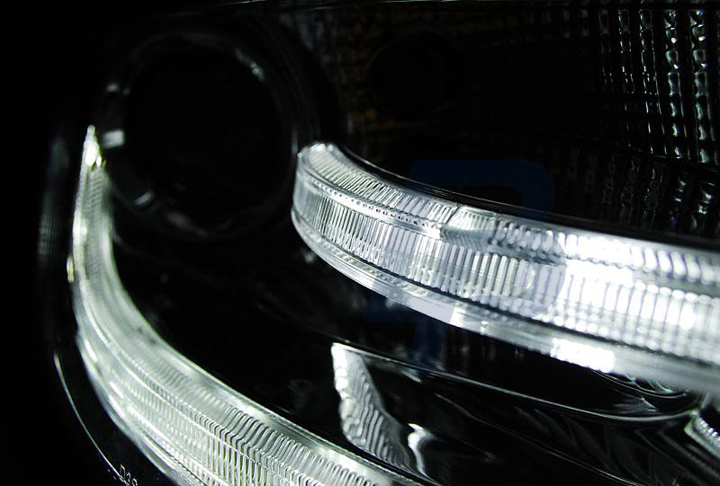 STRÅLKASTARE AUDI A4 B8 04.08-11 TRU DRL KROMADE HID XENON - 3