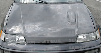 HONDA CIVIC/CRX 88-91 SEIBON ZC CARBON HOOD - 3