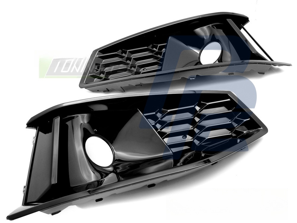 Fog Light Cover Gloss Black for Audi A4 B9 2020–2024 - 2
