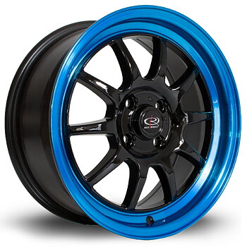 ROTA GT3 16 INCH 7J 4X100 ET40 BLACKCBLUELIP