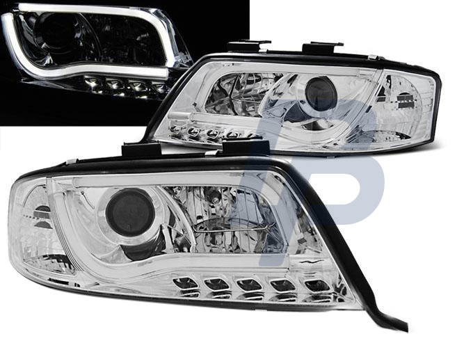 STRÅLKASTARE AUDI A6 06.01-05.04 LED TUBE LIGHTS KROMADE - 2