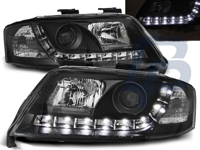 HEADLIGHTS AUDI A6  06.01-05.04 DAYLIGHT BLACK - 2