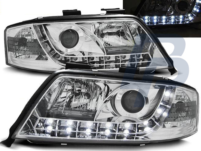 STRÅLKASTARE AUDI A6 05.97-05.01 DAYLIGHT KROMADE - 2