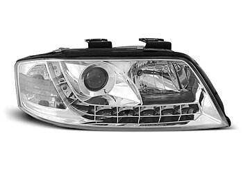 HEADLIGHTS AUDI A6 05.97-05.01 DAYLIGHT CHROME