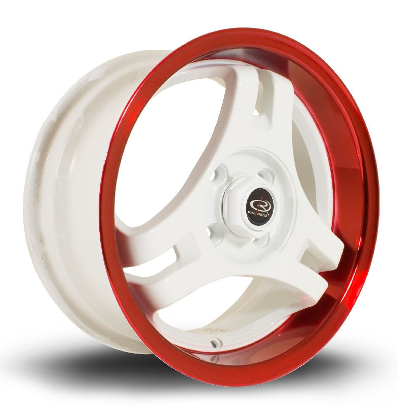 ROTA HM3 15 INCH 7J 4X100 ET40 WHITECREDLIP