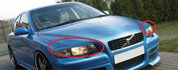 VOLVO S60/V70 00-08 EYEBROWS