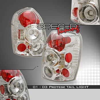 MAZDA PROTEGE 5D 01-03 TAILLIGHTS CHROME [KS]