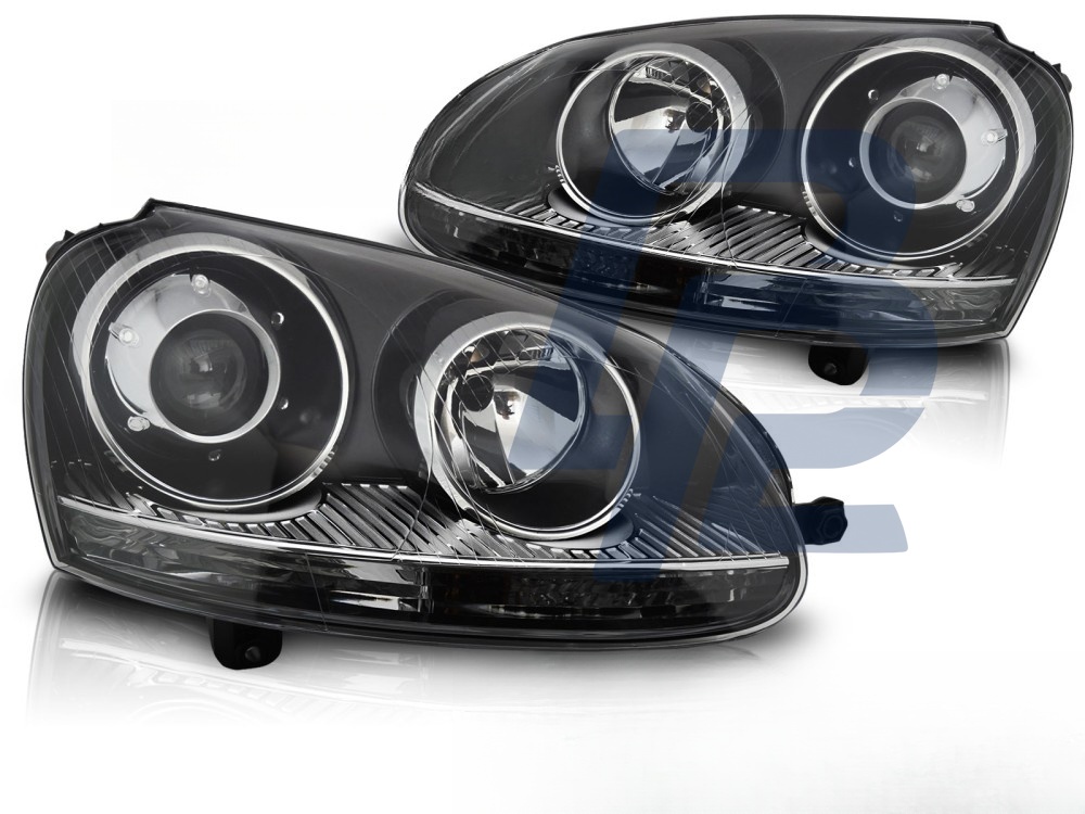 Headlights Black for VW Golf V 2003–2009 - 2