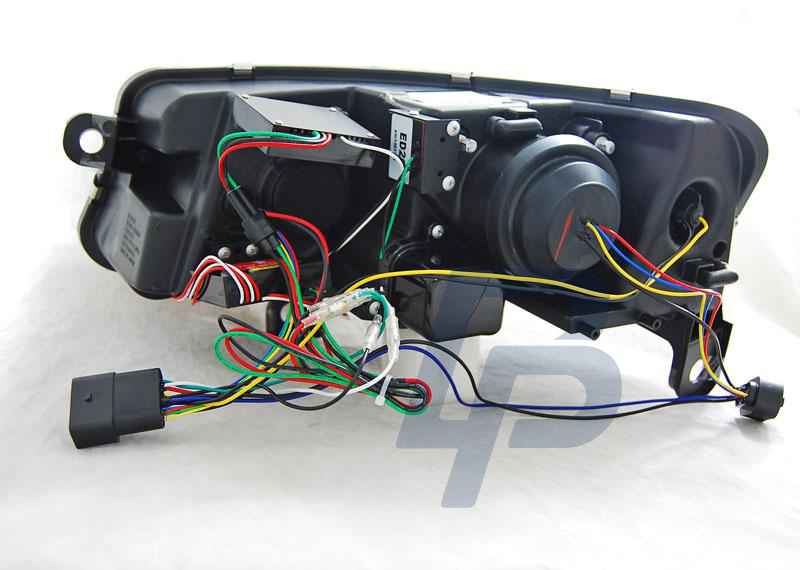 STRÅLKASTARE AUDI A6 C6 04-08 XENON TUBE LIGHTS TRU DRL SVARTA - 2