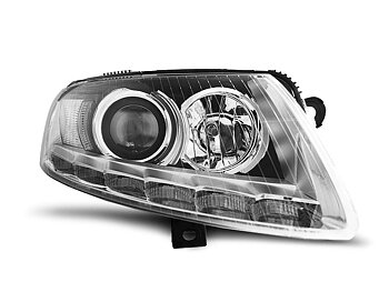 HEADLIGHTS AUDI A6 C6 04.04-08 XENON DAYLIGHT CHROME HOMOLOGACJA RL