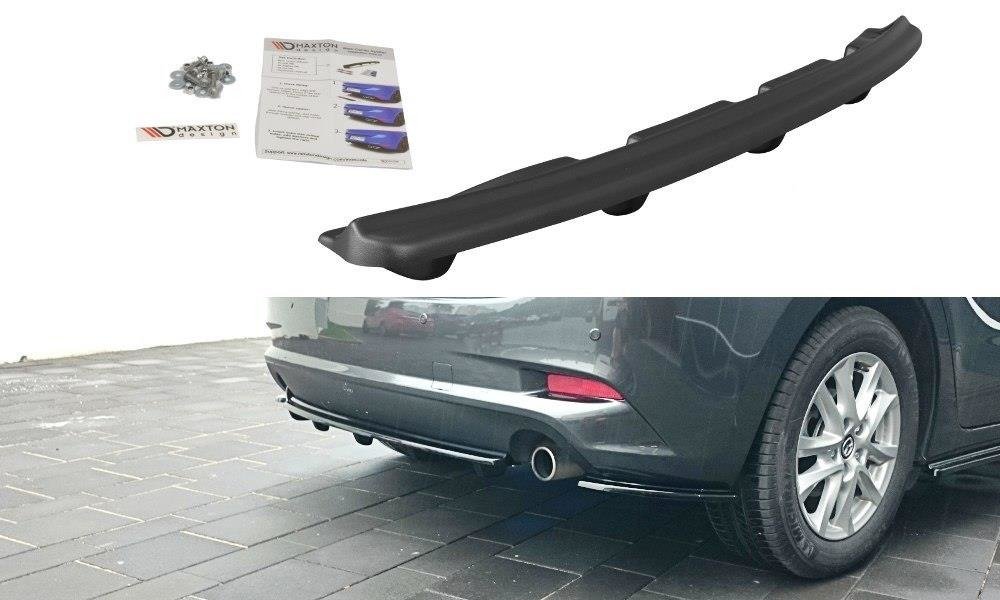 Central Rear Splitter (Vertical Bars) Mazda 3 Mk3 Facelift