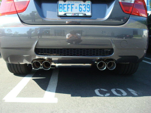 BMW E90 M3 08+ AXLE BACK DUAL EXHAUST TITANIUM TIP [MR] - 2