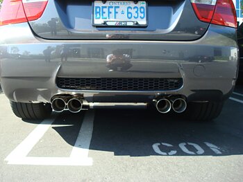BMW E90 M3 08+ AXLE BACK DUAL EXHAUST TITANIUM TIP [MR]