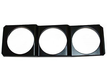 UNIVERSAL DIN-SIZE TRIPLE GAUGE PANEL METAL (3X52MM)