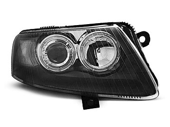 HEADLIGHTS AUDI A6 C6 04.04-08 ANGEL EYES BLACK