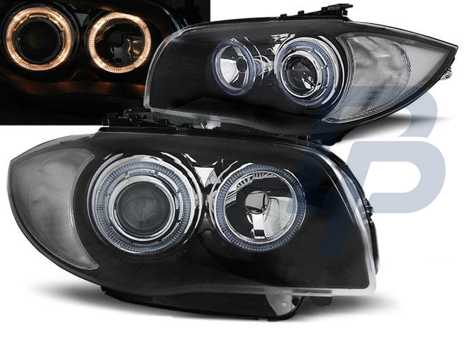 HEADLIGHTS BMW 1 E87/E81 04-07 BLACK - 2