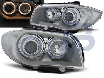 HEADLIGHTS BMW 1 E87/E81 04-07 CHROME