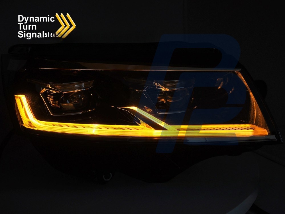 Full LED Headlights Black DRL Sequential for VW T6.1 2020–2024 - 6
