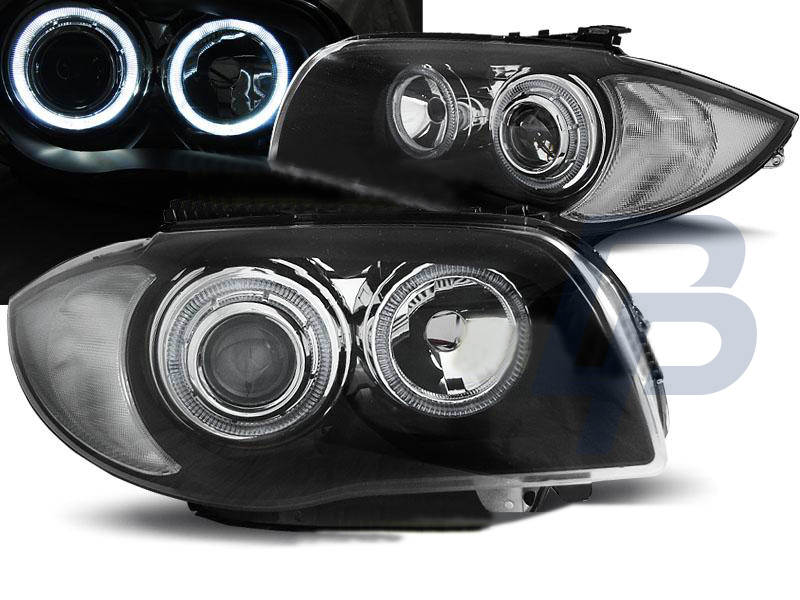 HEADLIGHTS BMW 1 E87/E81 04-07 BLACK - 3