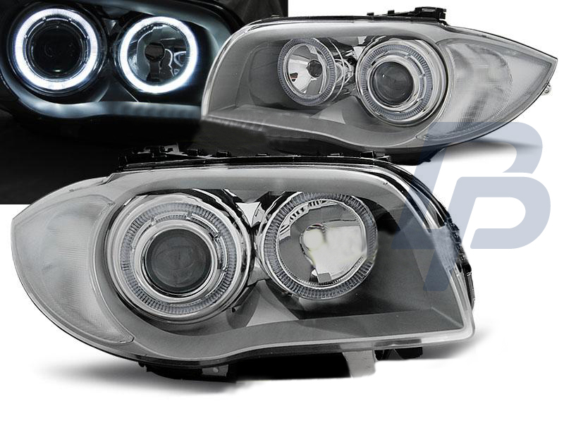 HEADLIGHTS BMW 1 E87/E81 04-07 CHROME - 2