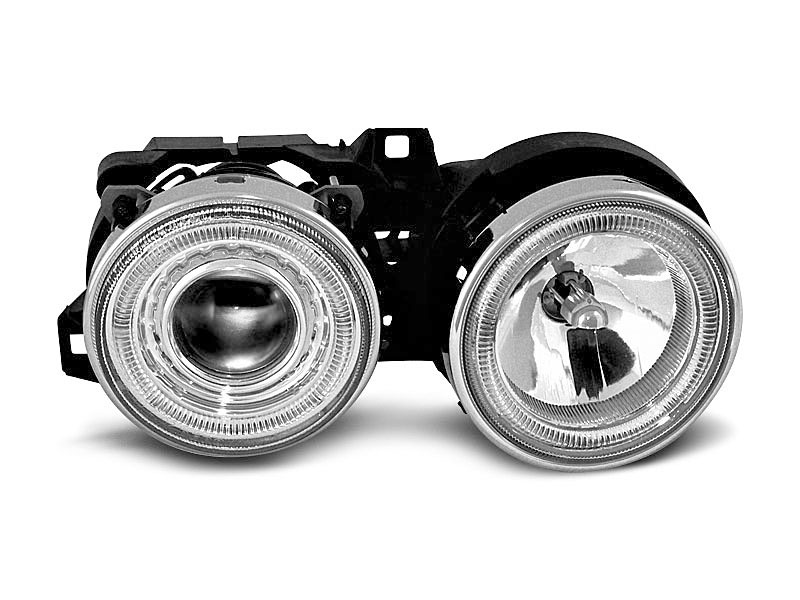 HEADLIGHTS BMW E30 11.82-06.94 ANGEL EYES CHROME