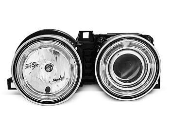 HEADLIGHTS BMW E30 11.82-06.94 ANGEL EYES CHROME