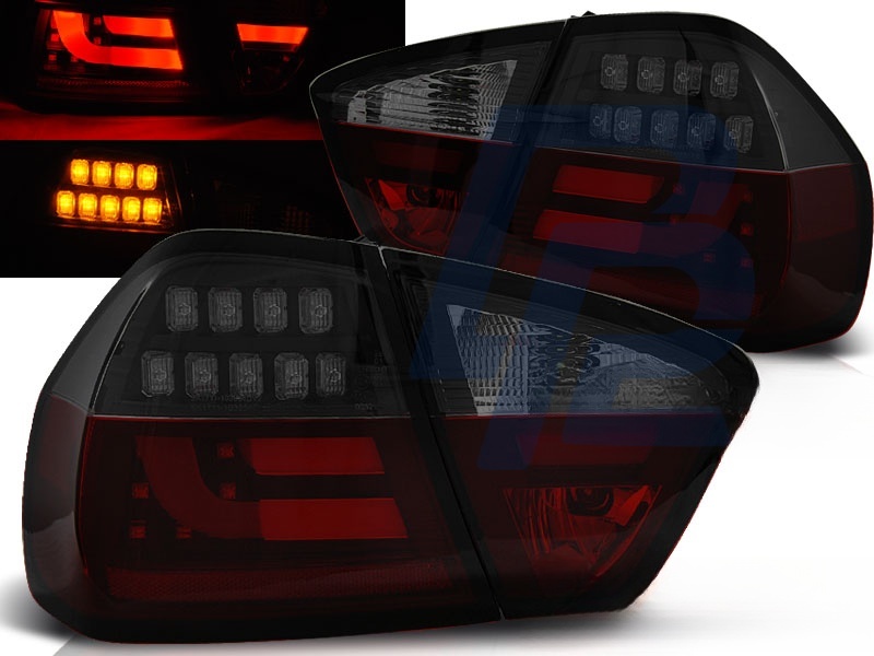 LED Bar Tail Lights Red/Smoked Black for BMW E90 03.2005–08.2008 - 2