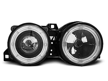 HEADLIGHTS BMW E30 11.82-06.94 ANGEL EYES BLACK