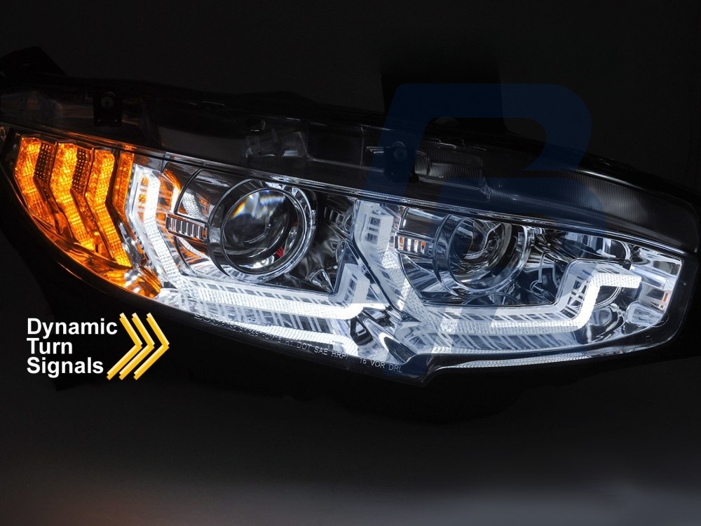 LED Headlights Chrome DRL Sequential for Honda Civic X 2016–2021 - 6