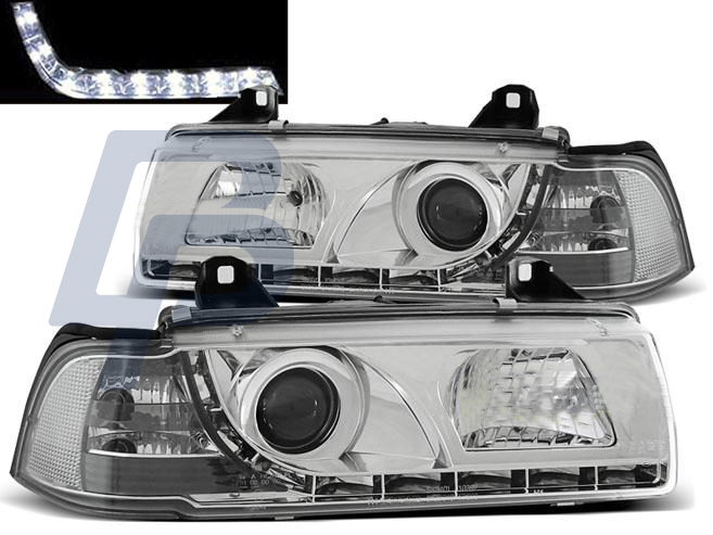 HEADLIGHTS BMW E36 12.90-08.99 DAYLIGHT CHROME - 2